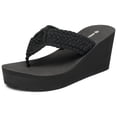 thumbnail image 1 of Dream Pairs Women's Platform Flip Flop Arch Support Comfortable Woven Strap Soft Cushion Wedge Flip Flops Summer Thong Sandals SDFF2333W, 1 of 5