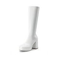 thumbnail image 1 of Dream Pairs Women's Platform Knee High Boots Chunky Block Heel Side Zipper Cute Gogo Boots, 1 of 7