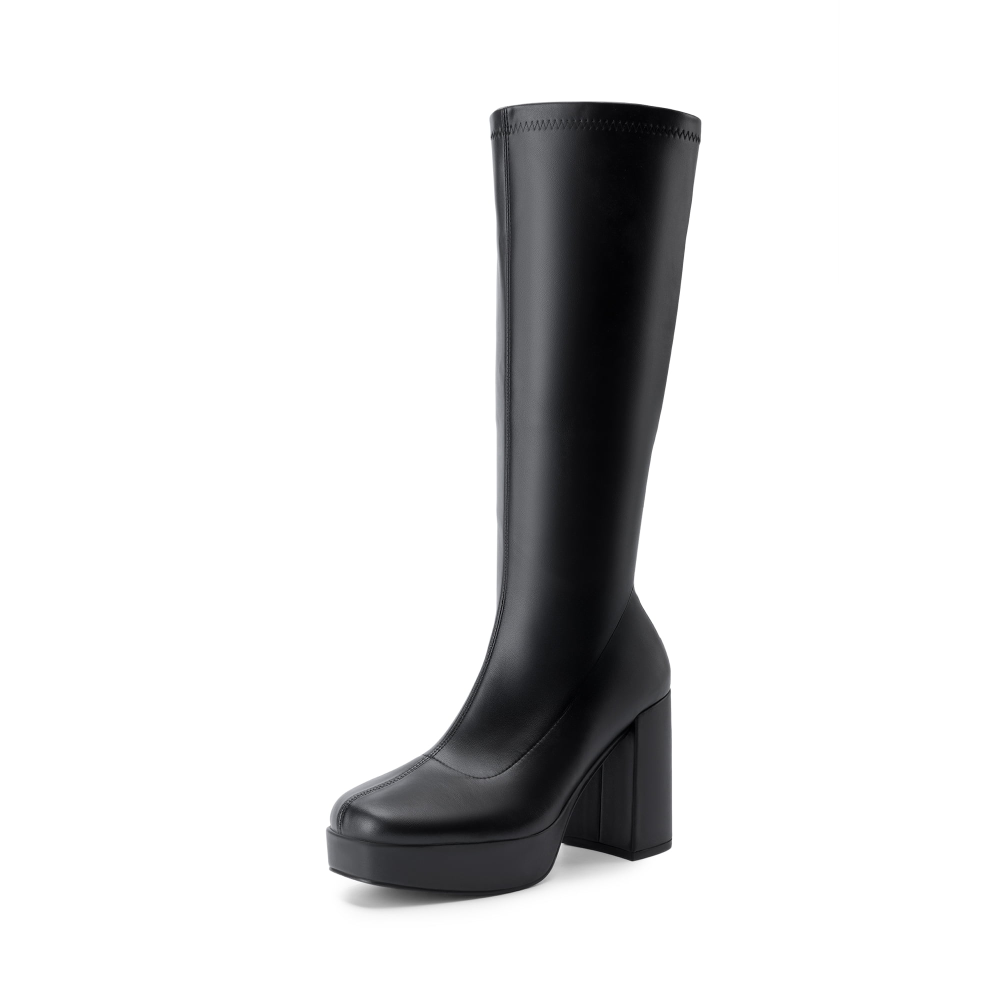 Dream Pairs Women's Platform Knee High Boots Chunky Block Heel Side ...
