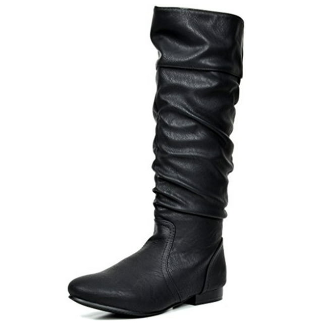 Dream Pairs Women's Platform Knee High Boots Fashion Suede/Pu Flat Pull ...