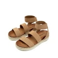 thumbnail image 1 of Dream Pairs Women's Platform Wedge Sandals JIMMIE CAMEL Size 5.5, 1 of 7