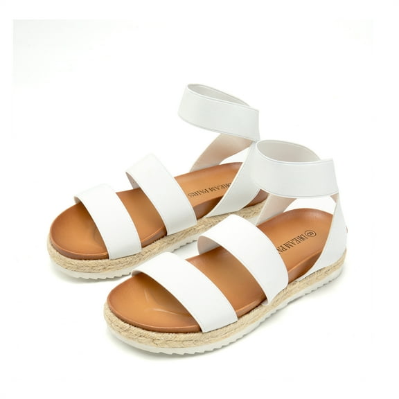 Dream Pairs Women's Platform Wedge Sandals JIMMIE WHITE Size 5.5
