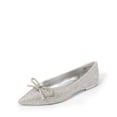 thumbnail image 1 of **Dream Pairs Women’s Pointed-Toe Flats – Slip-On Rhinestone Bow Flats with Latex Insole**, 1 of 7