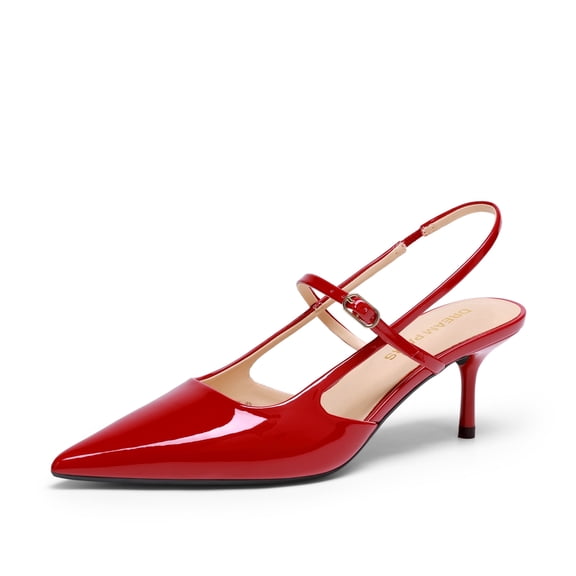 Dream Pairs Women’s Pointed Toe Pumps Slingback Kitten Heels,