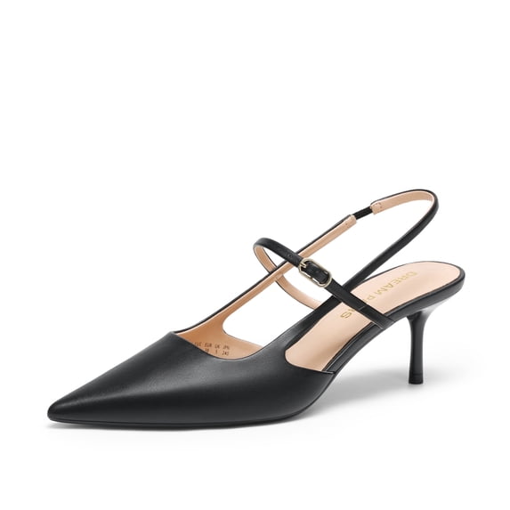 Dream Pairs Women’s Pointed Toe Pumps Slingback Kitten Heels,