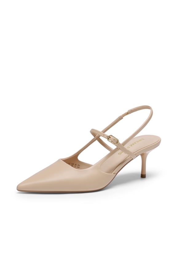 Women’s Pointed Toe Pumps Slingback Kitten Heels,