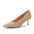 thumbnail image 1 of BURUDANI Women's Pumps Closed Toe Pointed Toe Kitten Heels for Women Party Dance Wedding Dress Shoes for Women, 1 of 8