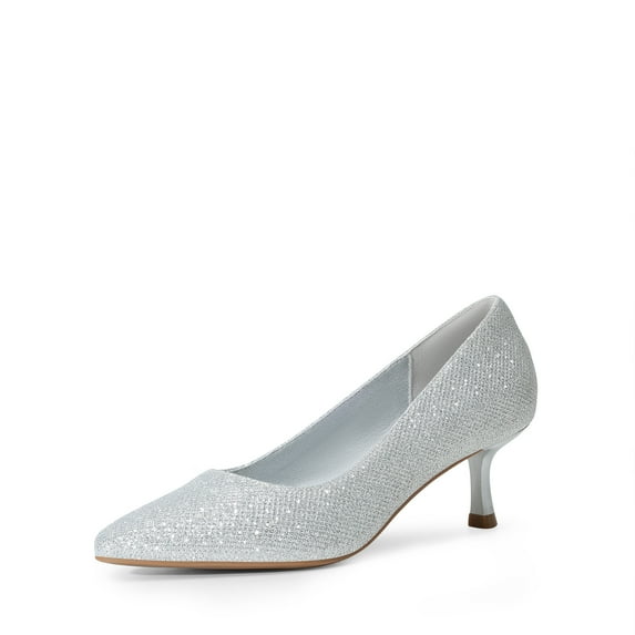 Dream Pairs Women's Pumps Closed Toe Pointed Toe Kitten Heels for Women Party Dance Wedding Dress Shoes for Women