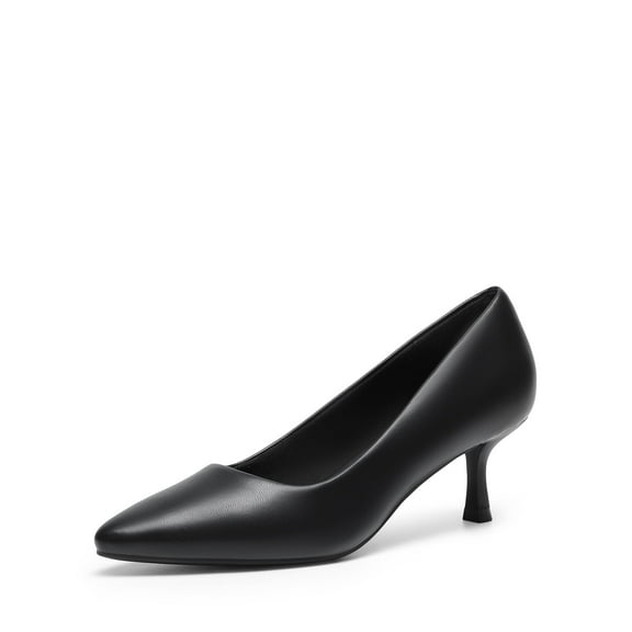 BURUDANI Women's Pumps Closed Toe Pointed Toe Kitten Heels for Women Party Dance Wedding Dress Shoes for Women