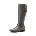 thumbnail image 1 of Dream Pairs Women's Riding Pirate & Motorcycle Buckle Knee High Boots: Comfortable Low Chunky Heel Flat Design, 1 of 7