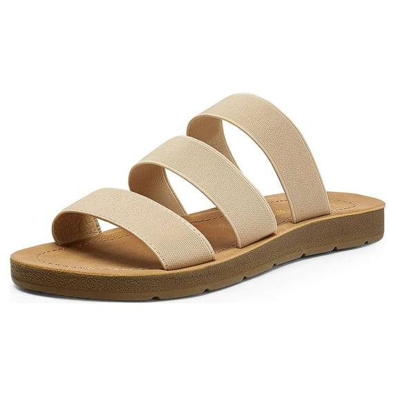 Dream Pairs Women's Sandals Comfort Summer Shoes For Girls Womens Flat Platform Wedge Sandals Size 6 B(M) US Florida Nude