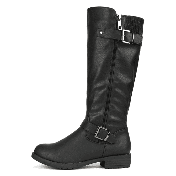 BURUDANI Women's Side Zipper Knee High Riding Boots