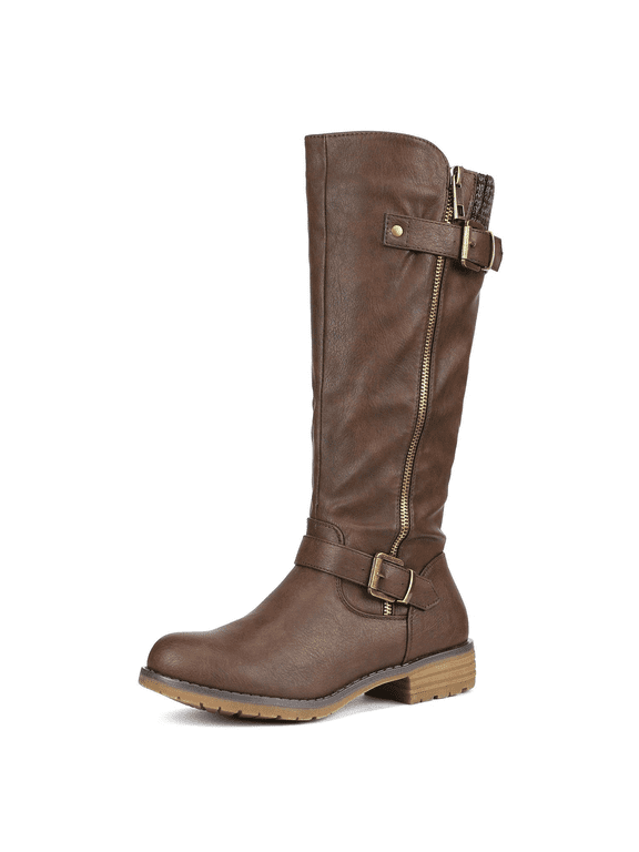 Women's Side Zipper Knee High Riding Boots
