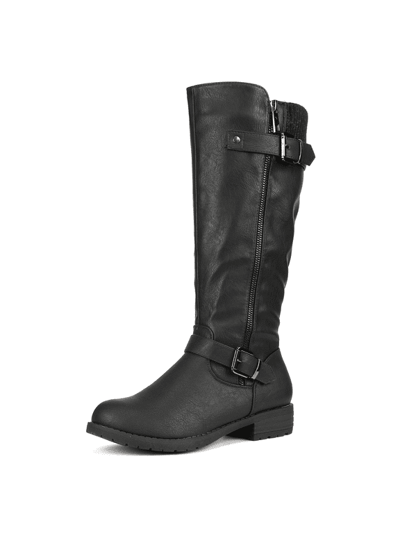 Women's Side Zipper Knee High Riding Boots