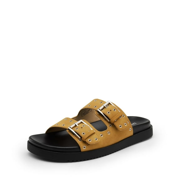 Dream Pairs Women's Slip-Resistant Comfort Slide Sandals Slip-On Flat Shoes