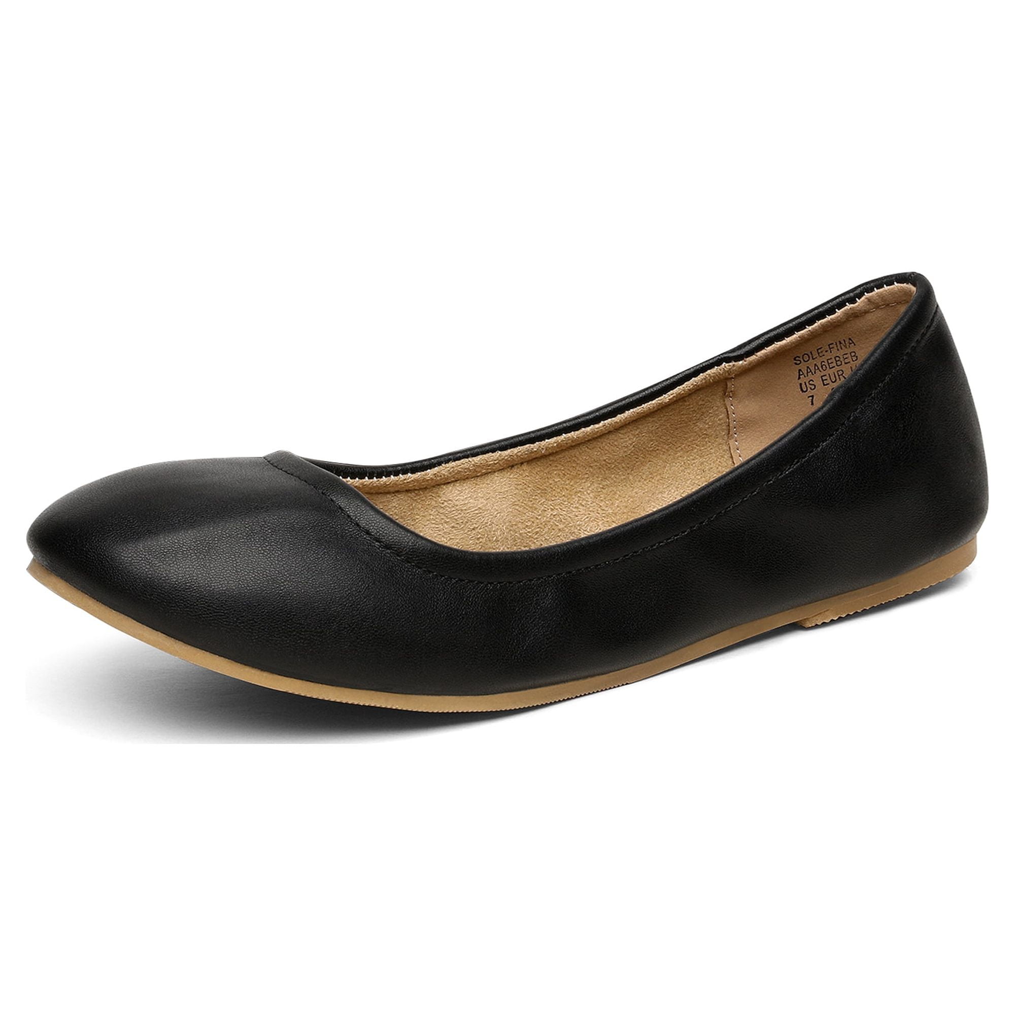 Plain best sale black flats