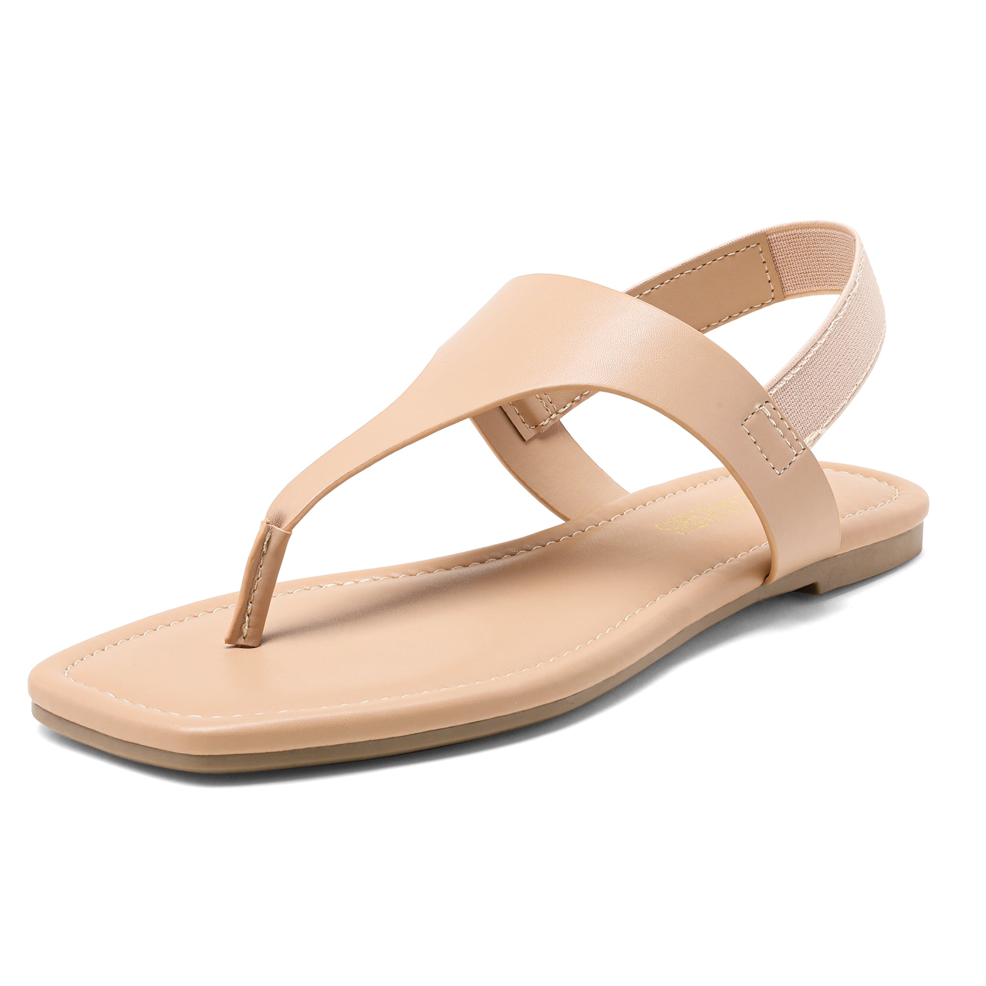 Chic Leather T Strap Thong Sandals For Womens