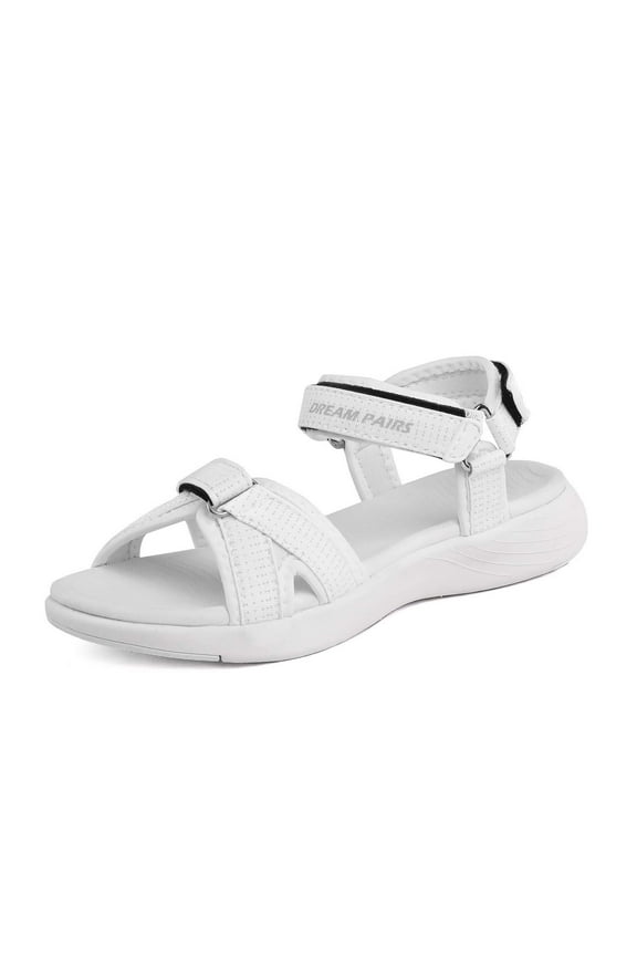 Women's Summer Fashion Comfort Sport Sandals Outdoor Athletic Hiking Sandals QDL19001L WHITE Size 7.5