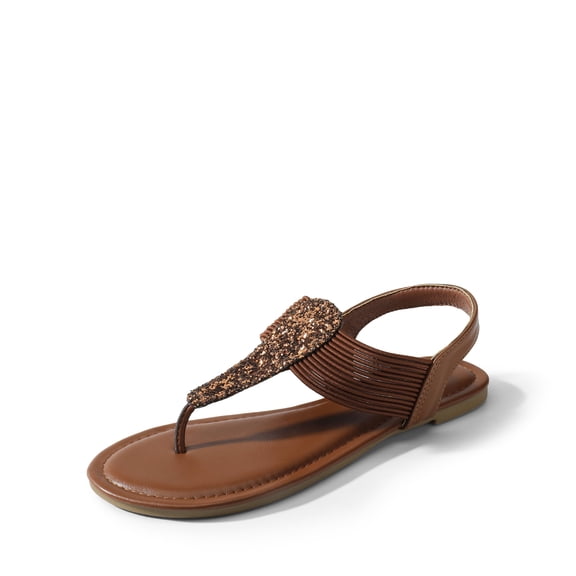 Dream Pairs Women's Summer Gladiator Sandals Elastic Strappy Ankle Strap String Thong Sandals