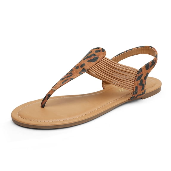 Dream Pairs Women's Summer Gladiator Sandals Elastic Strappy Ankle Strap String Thong Sandals