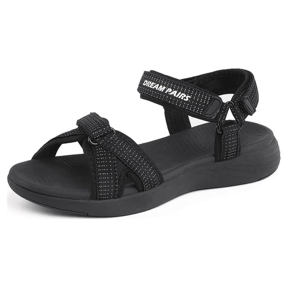 Dream Pairs Women's Summer Sport Sandals Outdoor Athletic Hiking Sandals QDL19001L BLACK Size 10