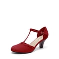 thumbnail image 1 of Dream Pairs Women's T-Strap Heels with 6.5cm Block Heel, Vintage-Inspired Mary Jane Pumps, 1 of 7