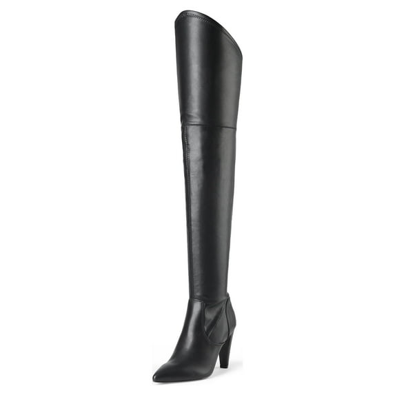 Dream Pairs Women's Over-the-Knee Heeled Boots Pointed-Toe Long Sexy