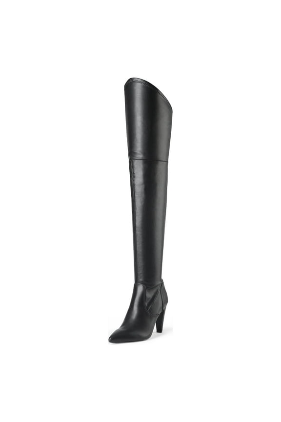 Women's Over-the-Knee Heeled Boots Pointed-Toe Long Sexy