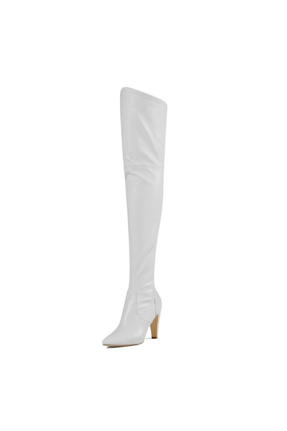 Women's Over-the-Knee Heeled Boots Pointed-Toe Long Sexy