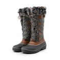 thumbnail image 1 of Dream Pairs Women's Warm Faux Fur Lined Mid Calf Winter Snow Boots KHAKI Size 9, 1 of 6