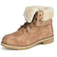 thumbnail image 1 of Dream Pairs Women's Warm Winter Montreal Faux Fur Ankle Boots Fold-Down 2 Style MONTREAL CAMEL Size 6, 1 of 5