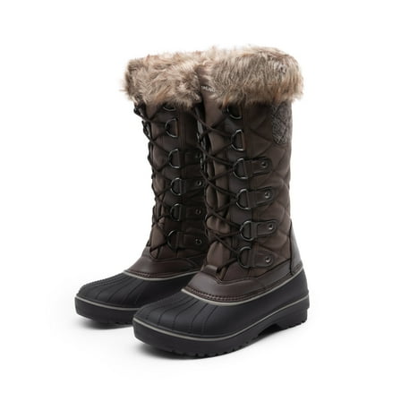 Dream Pairs Women's Waterproof Warm Faux Lined Mid Calf Winter Snow Boots