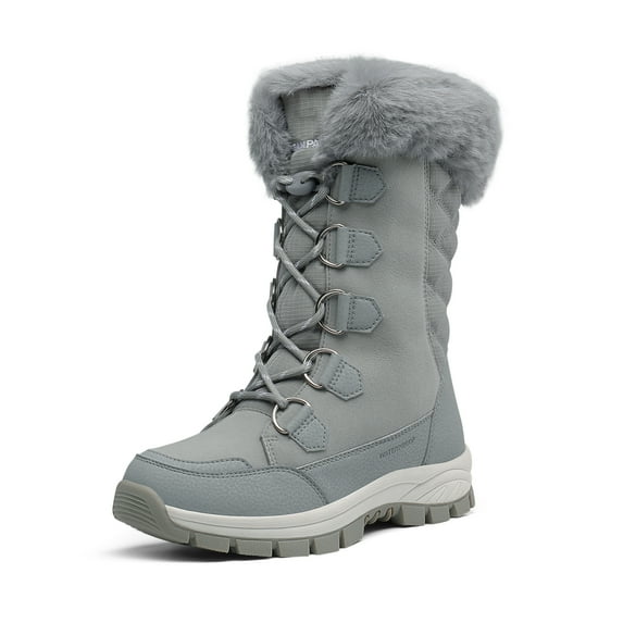 DREAM PAIRS Women's Mid-Calf Winter Snow Boots, Waterproof Warm Faux Fur Lined Lace-Up Non-Slip Outdoor Booties