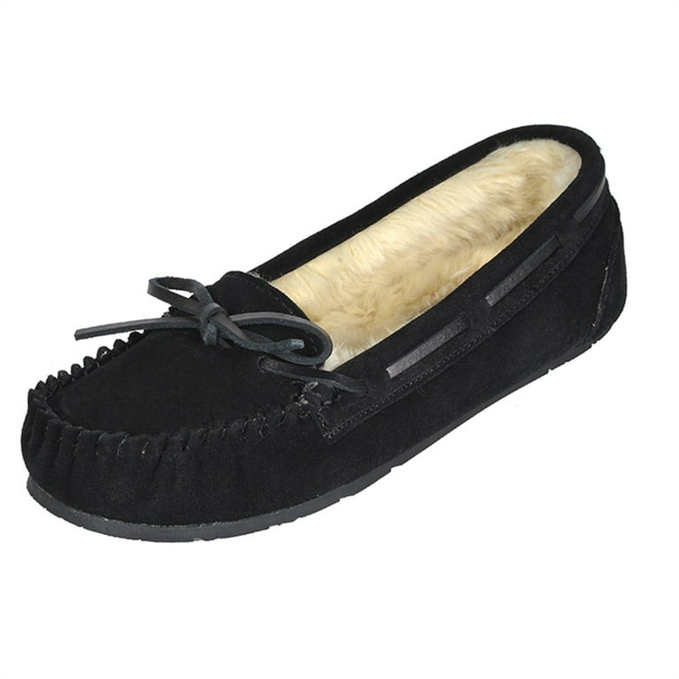 Dream Pairs Women's Winter Suede Moccasins Faux Fur Slip Comfort