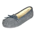 thumbnail image 1 of Dream Pairs Women's Winter Suede Moccasins Faux Fur Slip Comfort Outdoor/Indoor House Slippers Shozie-01 Grey Size 7, 1 of 5