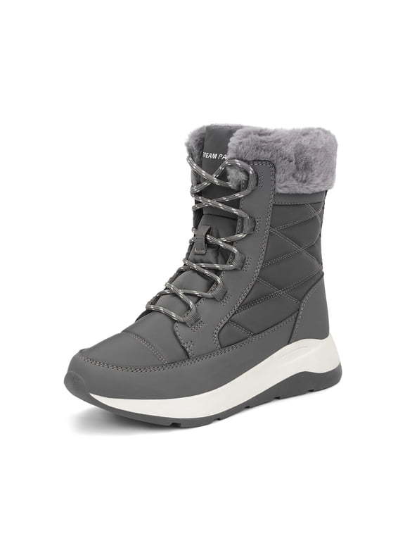 Women's Winter Waterproof Lace-Up Snow Boots