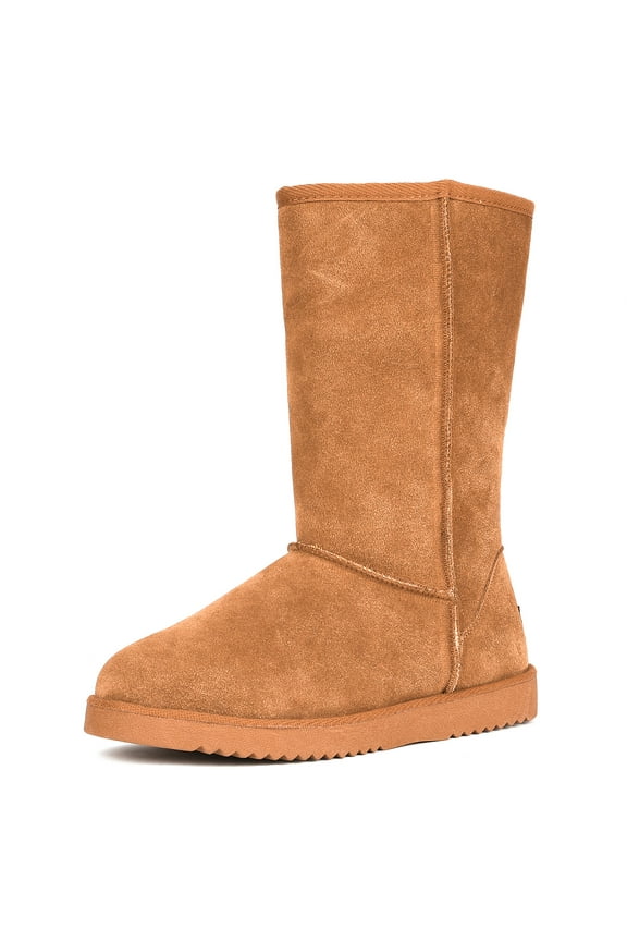 Womens Fashion Mid Calf Snow Boots Winter Outdoor Warm Snow Boots Us SHORTY_HIGH CHESNUT Size 7