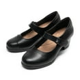 thumbnail image 1 of Dream Pairs Womens Low Block Heel Mary Janes Pump Shoes Arch Support Round Toe Slip On Dress Work Wedding Shoes BLACK Size 7, 1 of 8