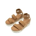thumbnail image 1 of Dream Pairs Womens Open Toe Ankle Strap Casual Flatform Espadrille Platform Wedge Sandals, 1 of 7