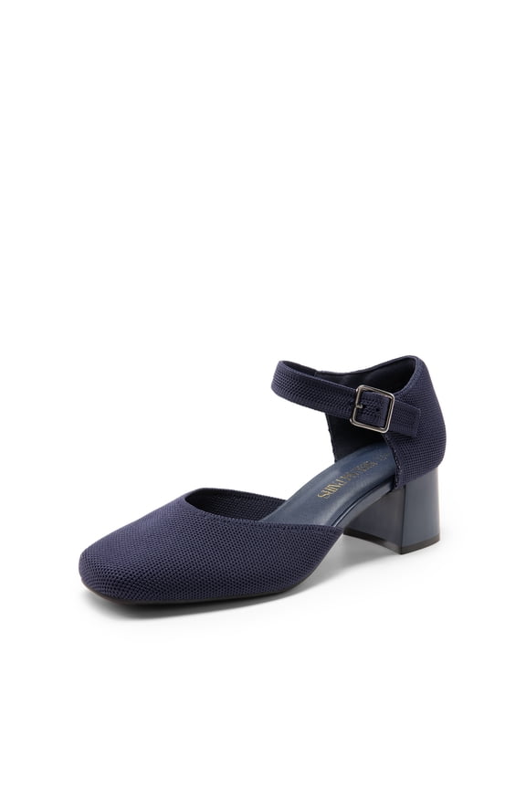 Womens Square Toe block heel pumps