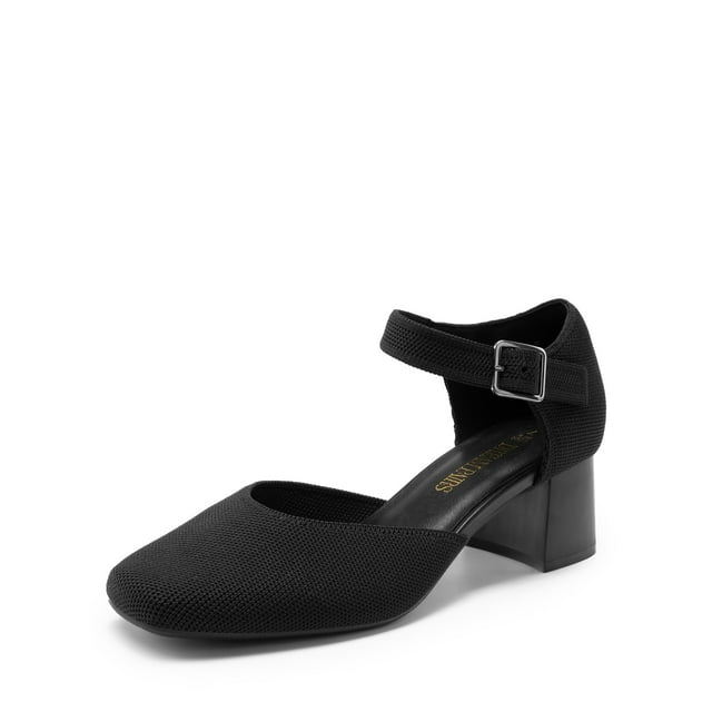 Dream Pairs Womens Square Toe block heel pumps
