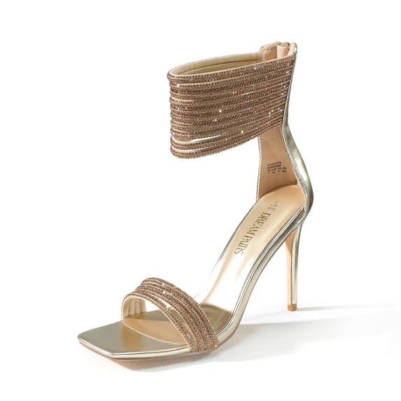 Dream Pairs Womens Square Toe heeled sandals stiletto heels