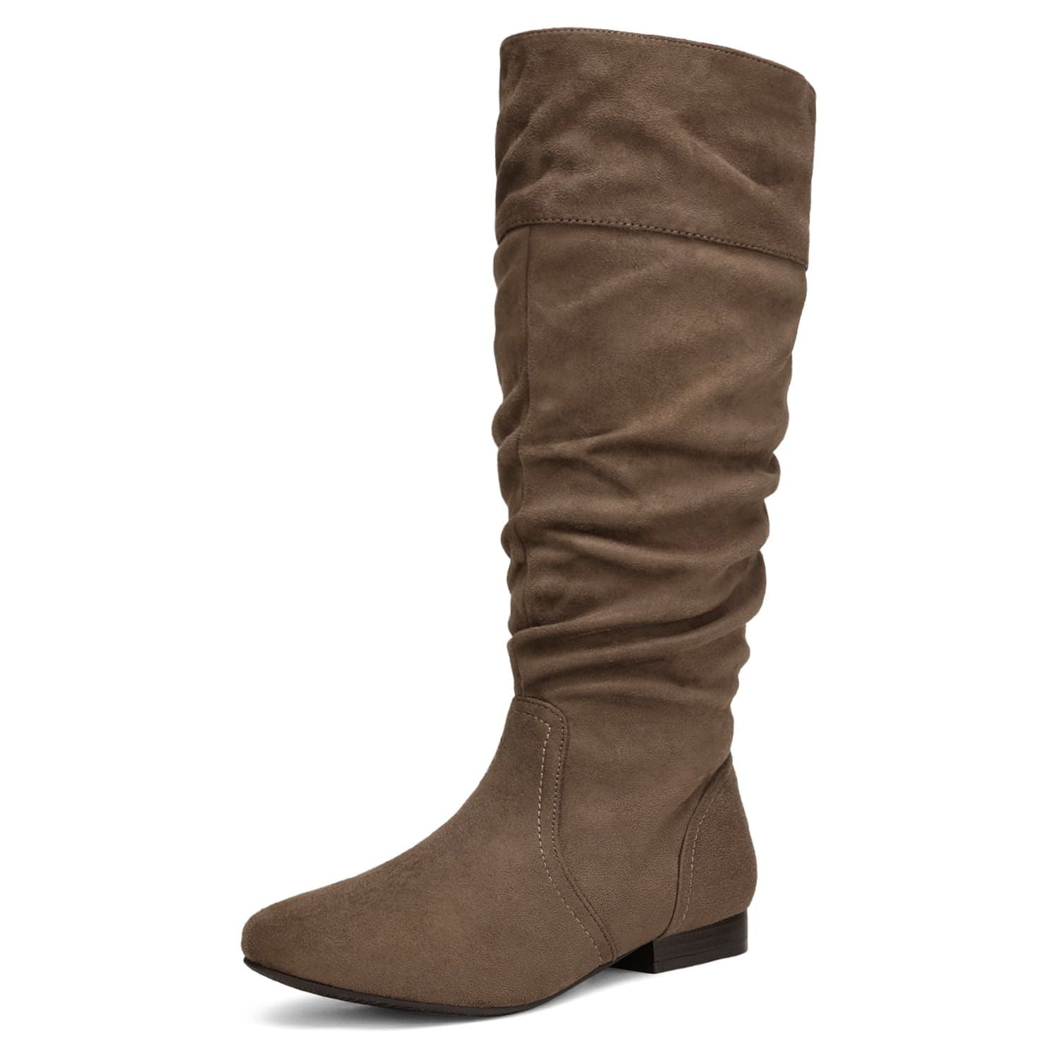 RoseMuse fur attach stretch long boots fur attach stretch long