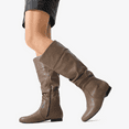 thumbnail image 1 of BURUDANI Womens Wide Calf Faux Fur Slouchy Low Heel Side Zip Knee High Boots Blvd-W Wide/Calf Winter Boots, 1 of 6