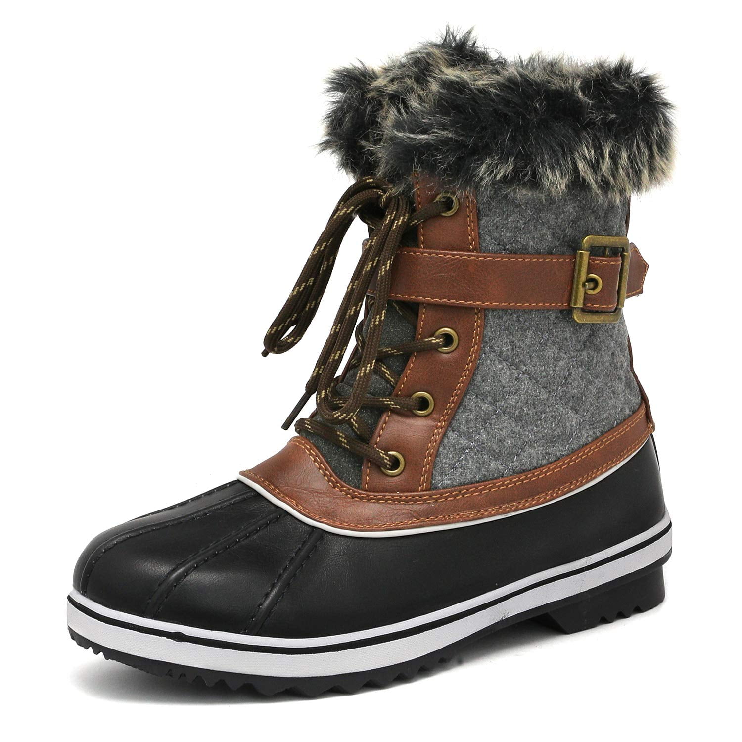 HOBIBEAR Women's Winter Snow Boots Waterproof Lightweight Warm Faux Fur