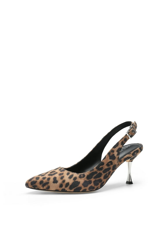 Womens kitten heel slingback pump shoe