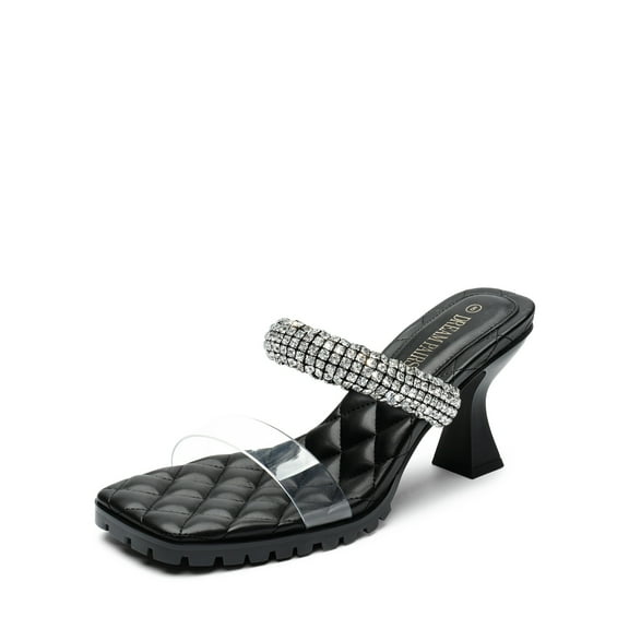 Dream Pairs Womens square toe heeled sandals