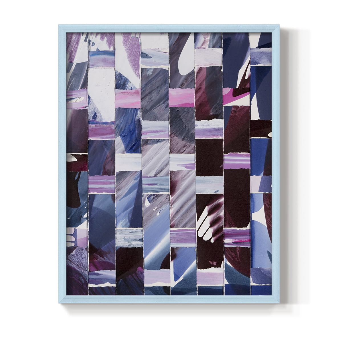 Dream Portals Framed Print in Blue Solid Wood Framed Print No Nail Hanging