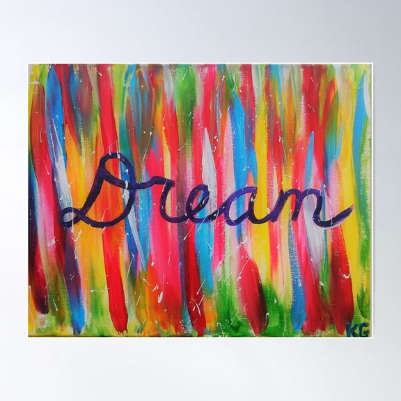 Dream Poster Wall Art, Modern Wall Decor For Living Room Bedroom, 8x12 UNFRAMED