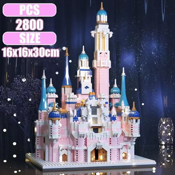 Dream Princess Castle Small Particle Block Children's Assembly Toy 3D Desktop Decoration Birthday Gift for Boys and Girls